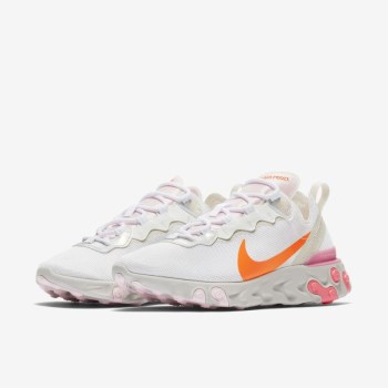 Nike React Element 55 - Női Utcai Cipő - Fehér/Rózsaszín/Rózsaszín/Piros